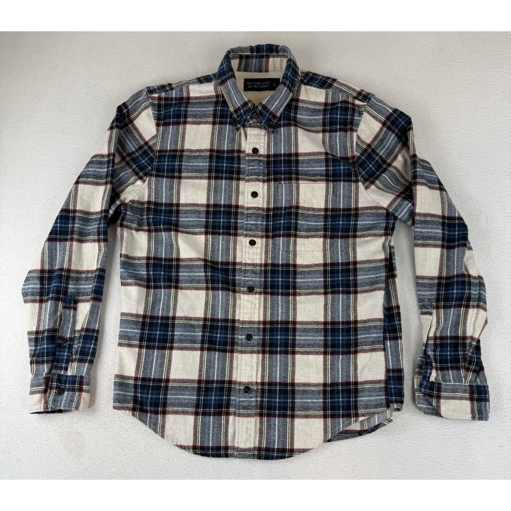 Abercrombie & Fitch Flannel Shirt Mens Large Plaid Collared Multicolor Soft A&F